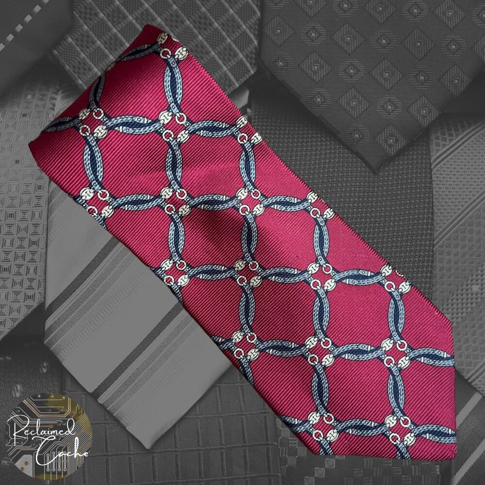 Red Interlocking Belt Tie